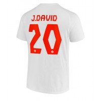 Fotbalové Dres Kanada Jonathan David #20 Venkovní MS 2022 Krátký Rukáv